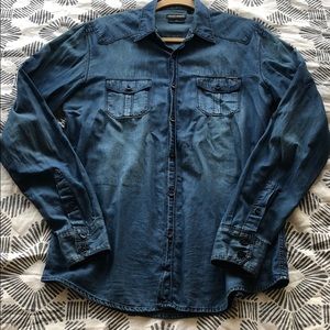 Demin button down shirt